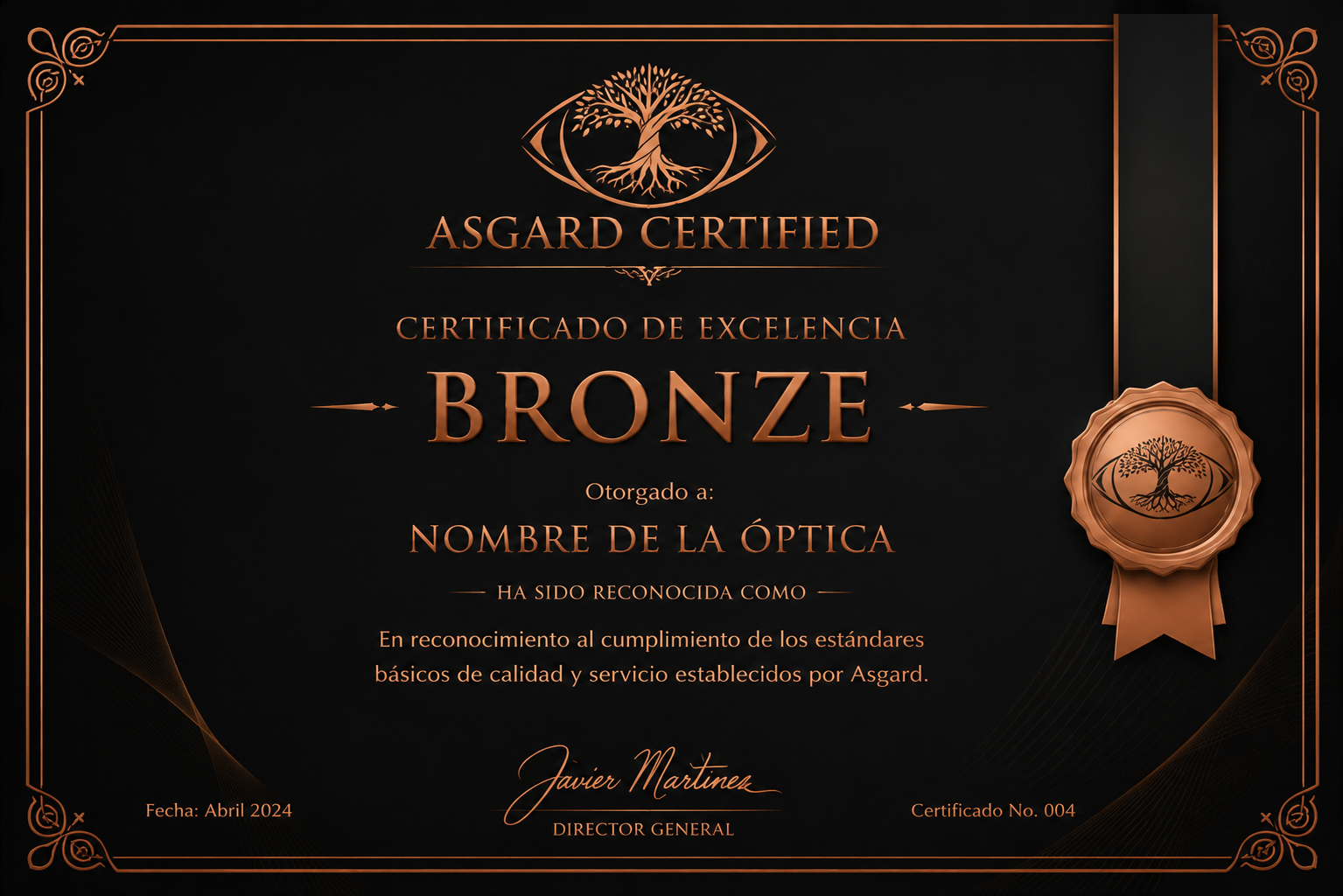 Certificado Asgard Bronze
